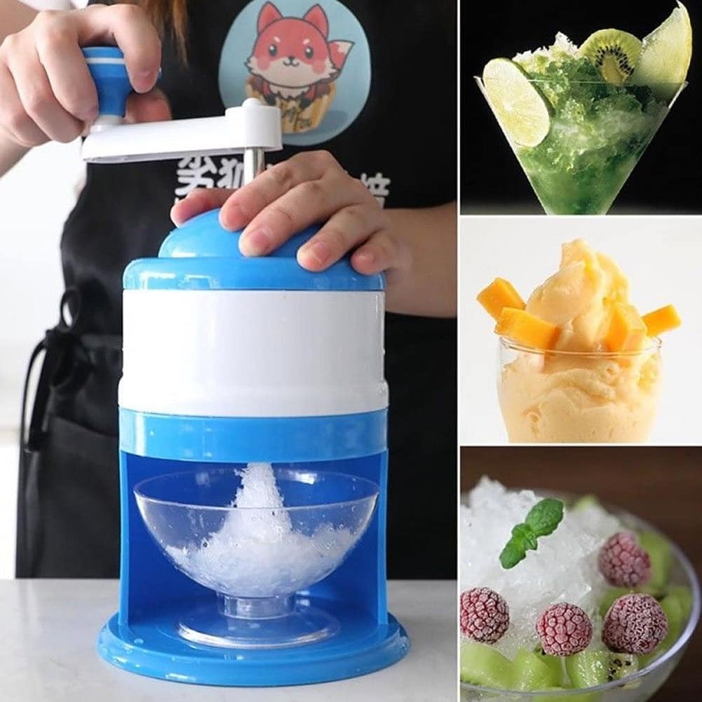 Ice Breaker Hand Crank Kitchen Tool Ice Crusher Snow Cone Maker Machine