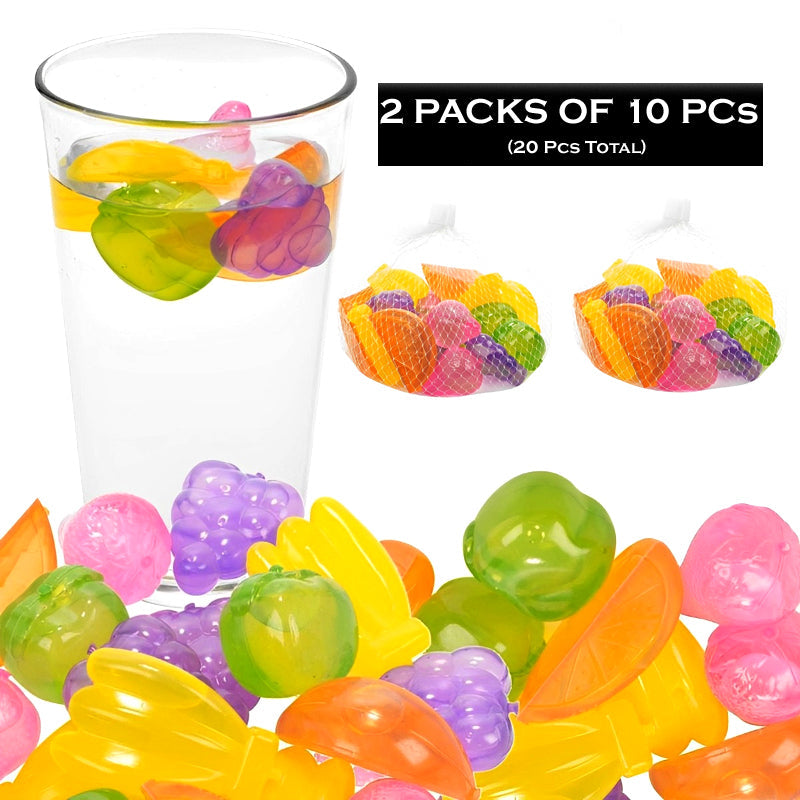 2 Packs Reusable Multi-Shaped Silicone Ice Cubes