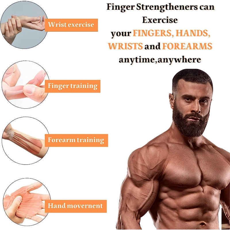 Pack Of 2 High-Quality Silicone Finger Trainer Comfortable And Easy Grip Hand Strengthener