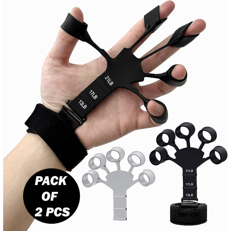 Pack Of 2 High-Quality Silicone Finger Trainer Comfortable And Easy Grip Hand Strengthener