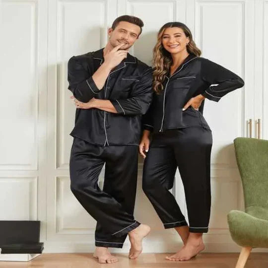 Luxury Silk Couple Pajama Set