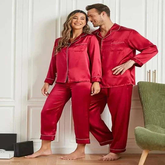 Luxury Silk Couple Pajama Set