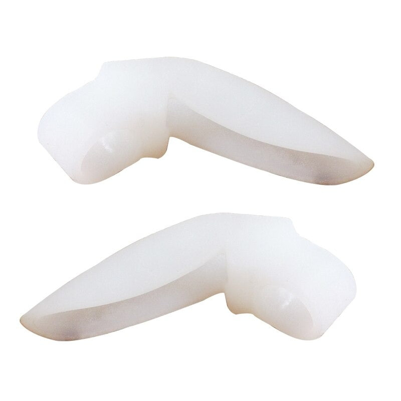 Pack Of 4 Pairs Silicone Gel Foot Fingers Hole Bunion Toe Separator Thumb Valgus Protectors