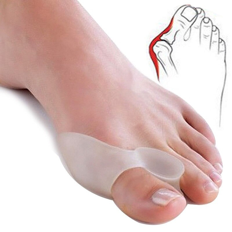 Pack Of 4 Pairs Silicone Gel Foot Fingers Hole Bunion Toe Separator Thumb Valgus Protectors