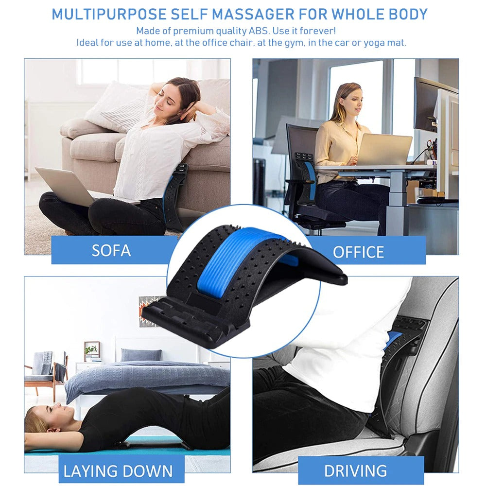 Back Massager Stretcher Chiropractic Lumbar Fitness Equipment