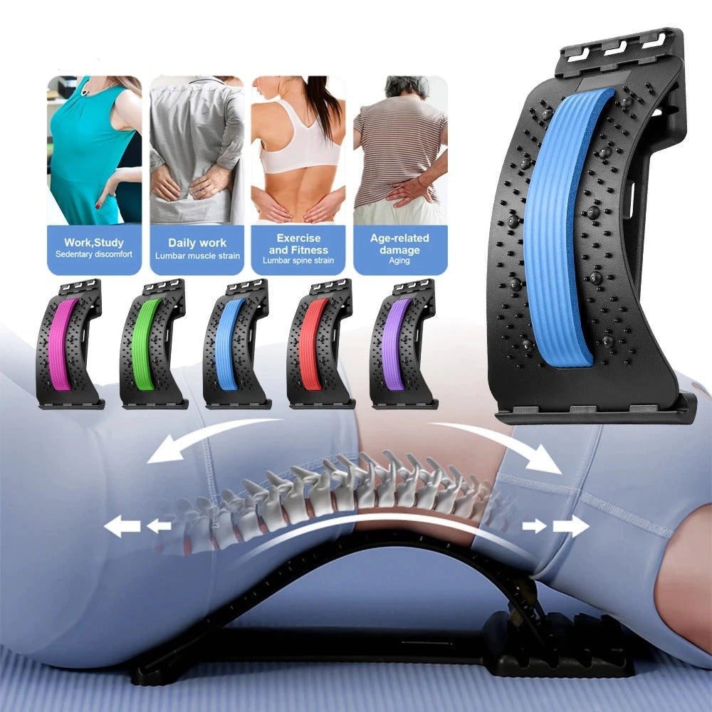 Back Massager Stretcher Chiropractic Lumbar Fitness Equipment