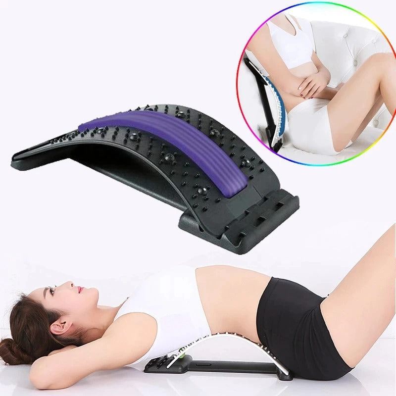 Back Massager Stretcher Chiropractic Lumbar Fitness Equipment