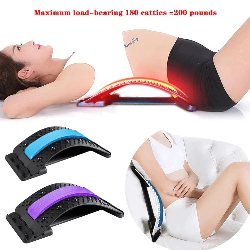 Back Massager Stretcher Chiropractic Lumbar Fitness Equipment