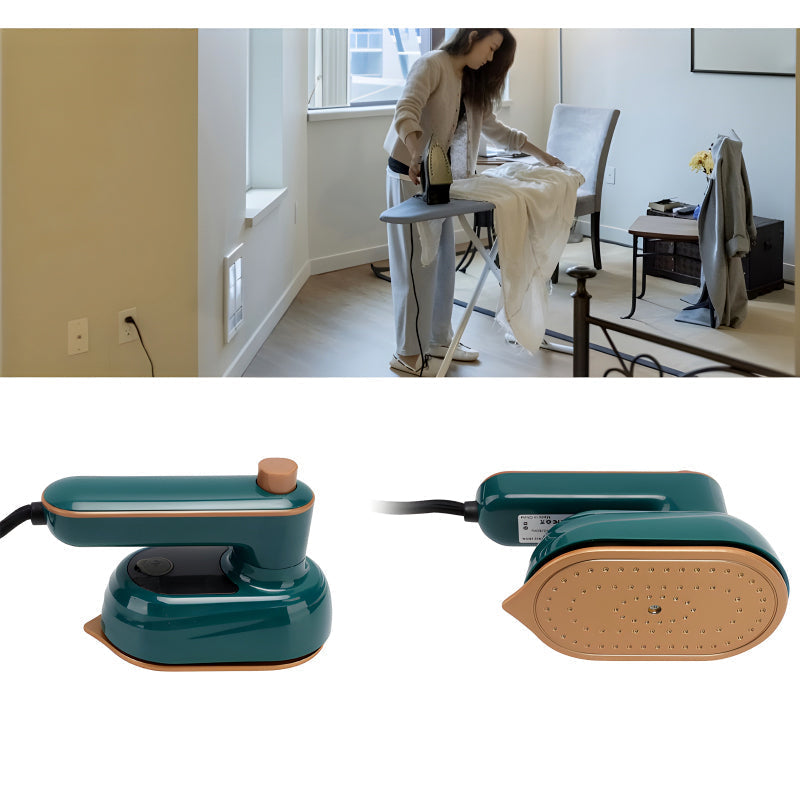 Mini Compact EV Porcelain Gold Electric Iron Effortless Precision For Efficient Dry And Wet Ironing