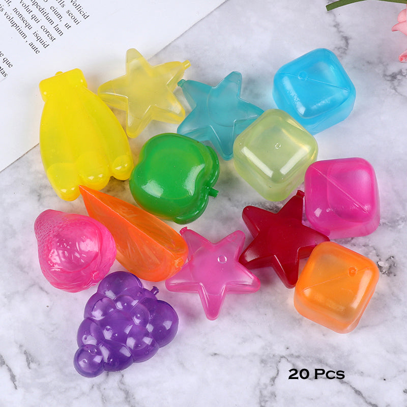 2 Packs Reusable Multi-Shaped Silicone Ice Cubes