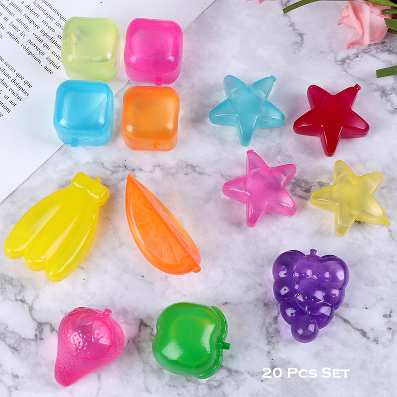 2 Packs Reusable Multi-Shaped Silicone Ice Cubes