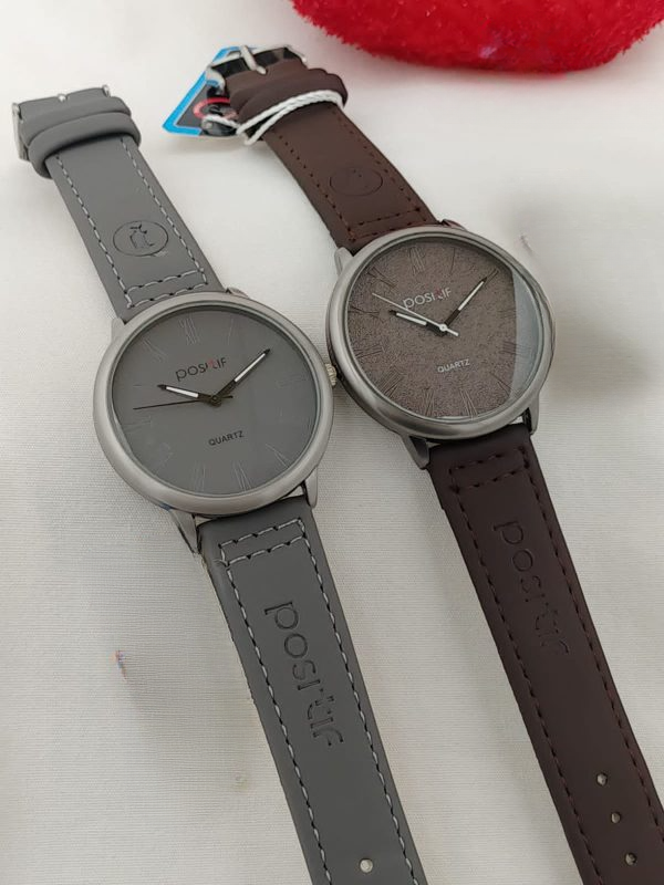 Positif Watch Leather Strap With Normal Box ( Random Color )