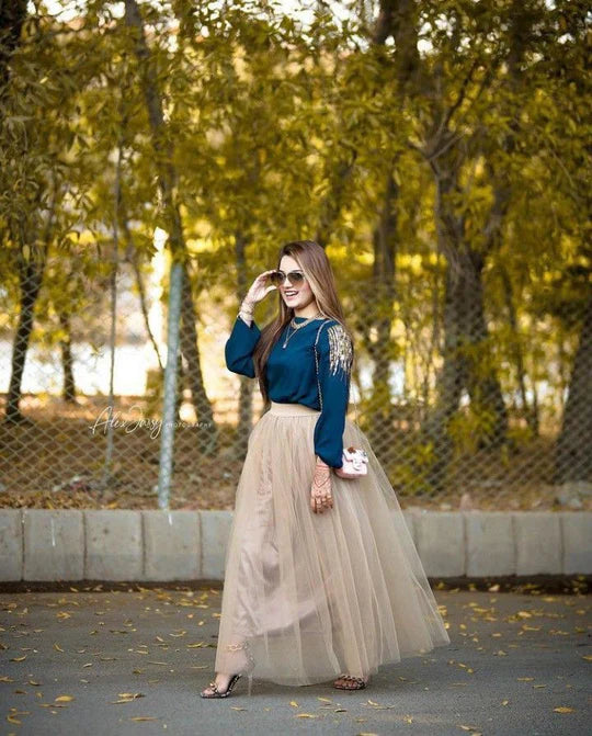 Elegant Ensemble Shirt and Skirt Set