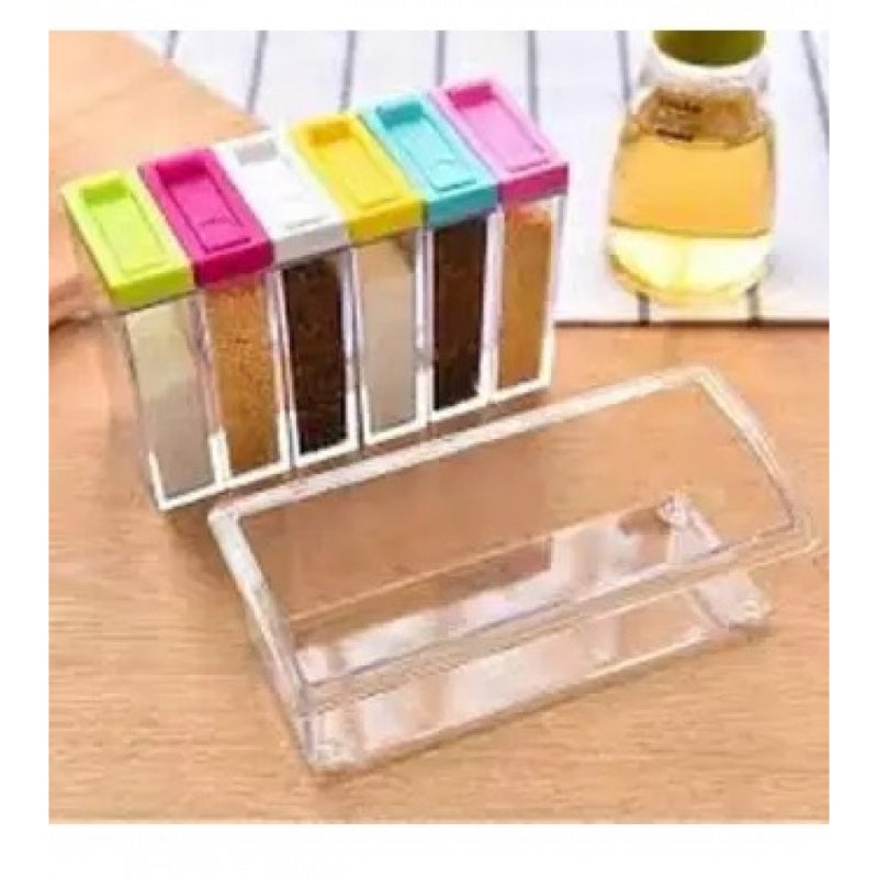 6 PCs Plastic Spice Seasoning  Plastic Storage Container